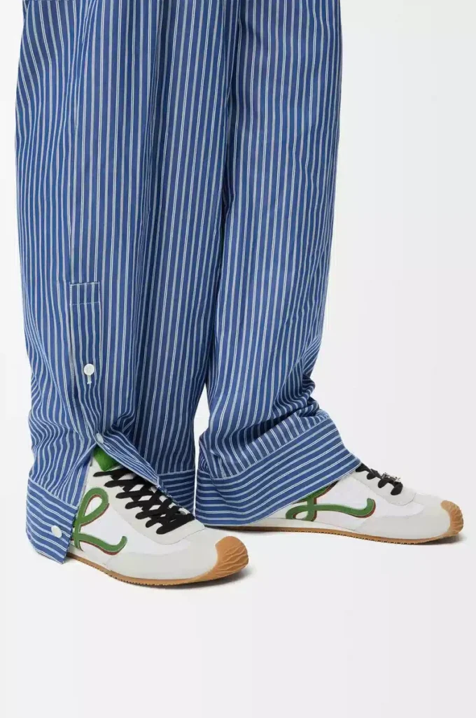 Ballet Runner 2.0 in nylon and calfskin White/Grass Green/Dark Orang Ballet Runner 2.0 in nylon and calfskin White/Grass Green/Dark Orang
