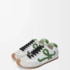 Ballet Runner 2.0 in nylon and calfskin White/Grass Green/Dark Orang Ballet Runner 2.0 in nylon and calfskin White/Grass Green/Dark Orang