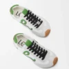Ballet Runner 2.0 in nylon and calfskin White/Grass Green/Dark Orang Ballet Runner 2.0 in nylon and calfskin White/Grass Green/Dark Orang