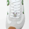 Ballet Runner 2.0 in nylon and calfskin White/Grass Green/Dark Orang Ballet Runner 2.0 in nylon and calfskin White/Grass Green/Dark Orang