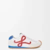 Ballet Runner 2.0 in nylon and calfskin White/Red/Blue Ballet Runner 2.0 in nylon and calfskin White/Red/Blue