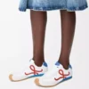 Ballet Runner 2.0 in nylon and calfskin White/Red/Blue Ballet Runner 2.0 in nylon and calfskin White/Red/Blue