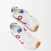 Ballet Runner 2.0 in nylon and calfskin White/Red/Blue Ballet Runner 2.0 in nylon and calfskin White/Red/Blue
