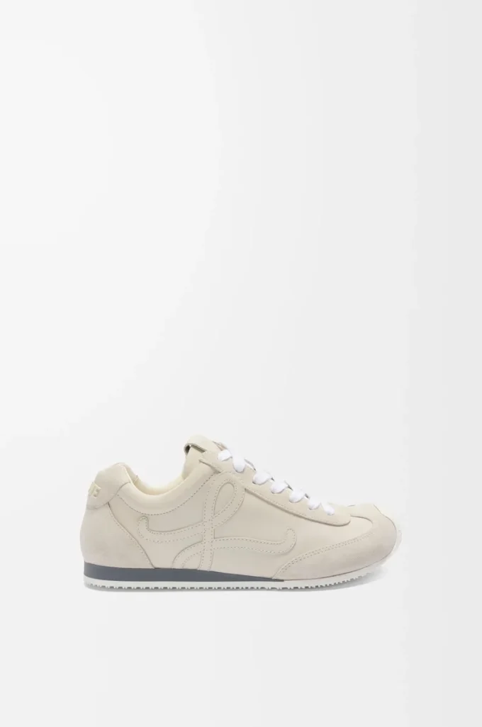 Ballet Runner 2.0 in soft calfskin White