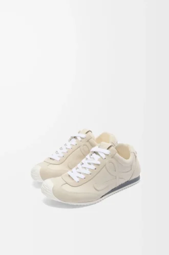 Ballet Runner 2.0 in soft calfskin White