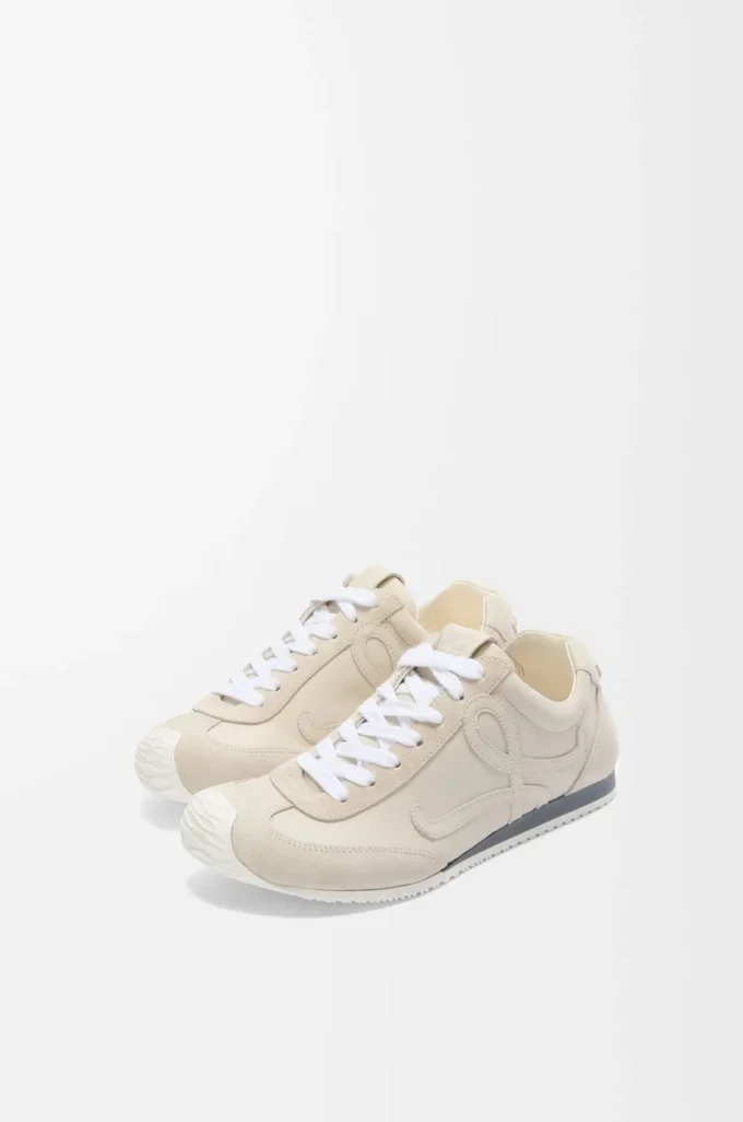 Ballet Runner 2.0 in soft calfskin White