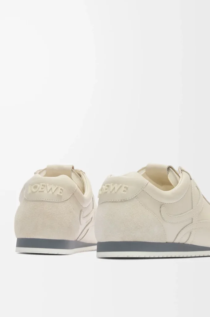 Ballet Runner 2.0 in soft calfskin White