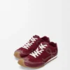 Ballet Runner 2.0 unlined in deerskin and vegetable-tanned calfskin Burgundy