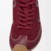 Ballet Runner 2.0 unlined in deerskin and vegetable-tanned calfskin Burgundy