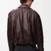 Balloon biker jacket in nappa lambskin Dark Brown Balloon biker jacket in nappa lambskin Dark Brown