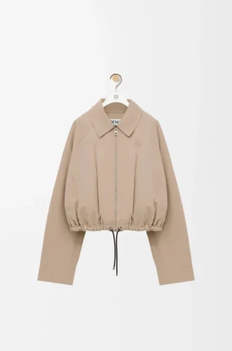 Balloon jacket in cotton Beige