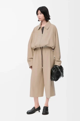 Balloon jacket in cotton Beige