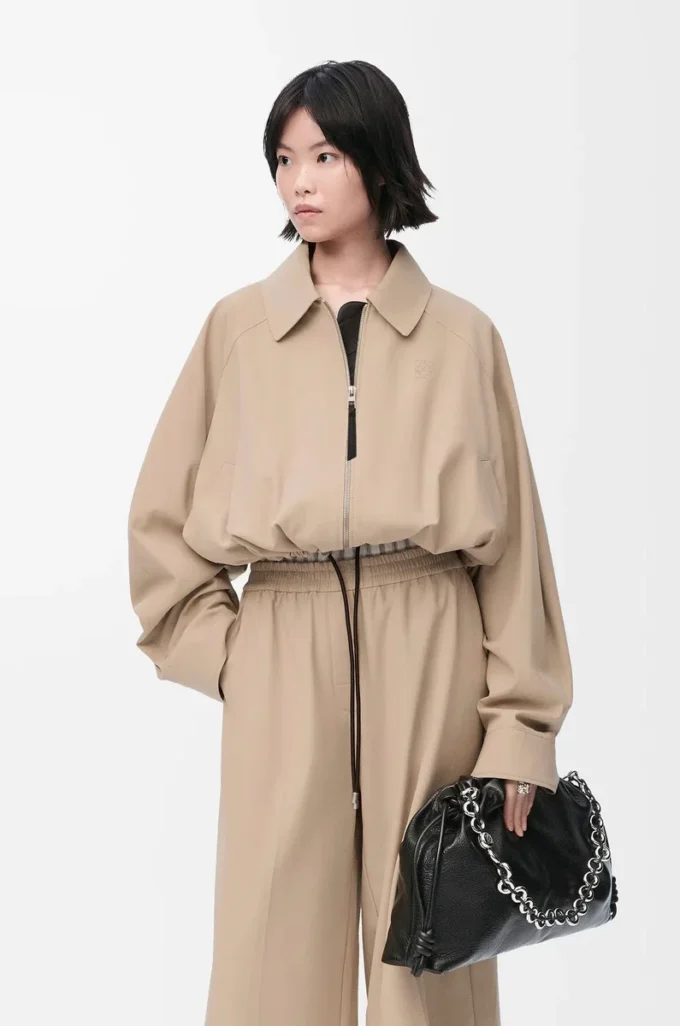 Balloon jacket in cotton Beige Balloon jacket in cotton Beige
