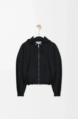 Balloon jacket in cupro blend Black