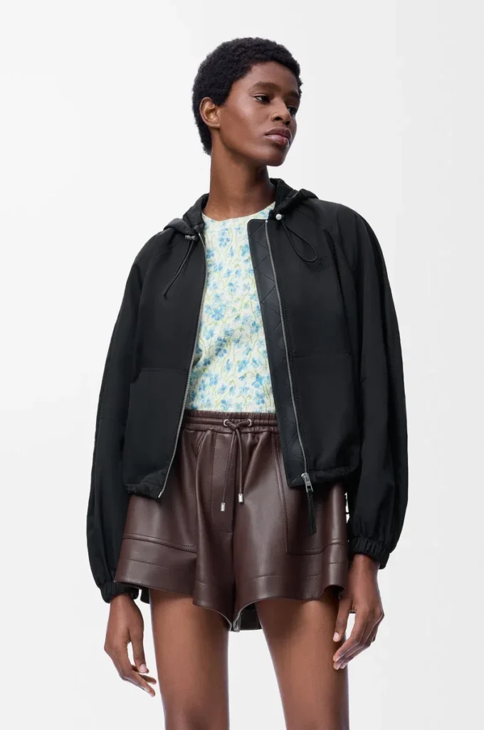 Balloon jacket in cupro blend Black Balloon jacket in cupro blend Black
