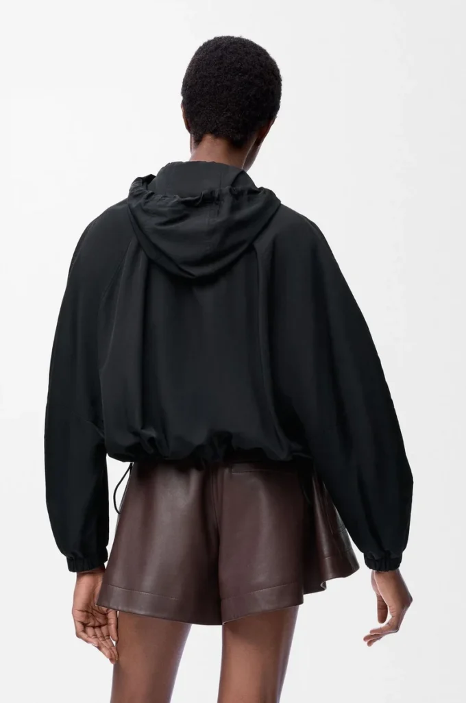 Balloon jacket in cupro blend Black Balloon jacket in cupro blend Black