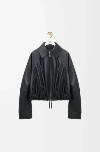 Balloon jacket in nappa lambskin Black
