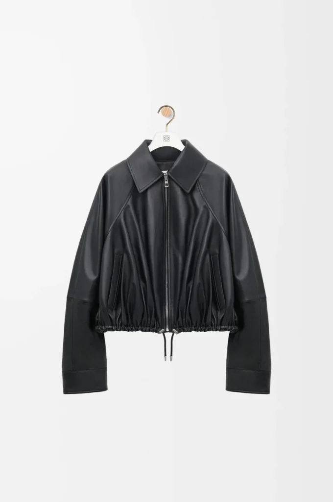 Balloon jacket in nappa lambskin Black