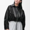 Balloon jacket in nappa lambskin Black