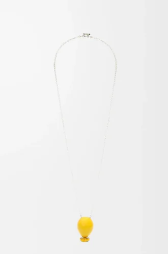 Balloon pendant in sterling silver and enamel Yellow