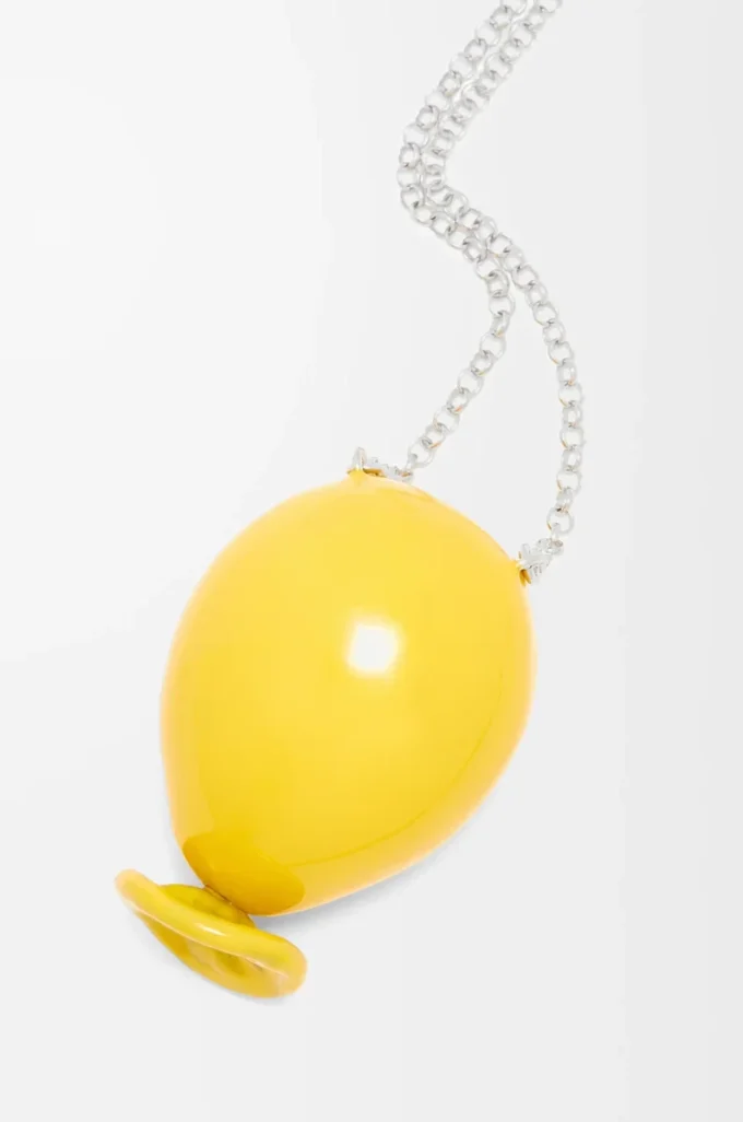 Balloon pendant in sterling silver and enamel Yellow Balloon pendant in sterling silver and enamel Yellow
