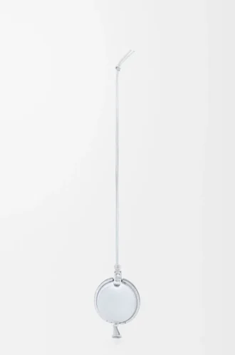 Balloon pouch in nappa calfskin Silver