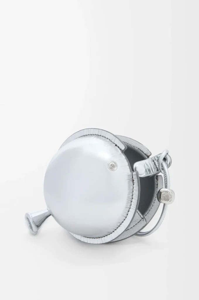 Balloon pouch in nappa calfskin Silver Balloon pouch in nappa calfskin Silver