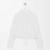Balloon shirt in silk White