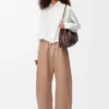 Balloon shirt in silk White