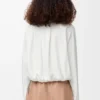 Balloon shirt in silk White