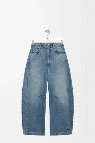 Barrel jeans in denim Washed Denim