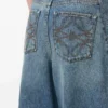 Barrel jeans in denim Washed Denim