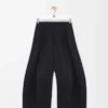 Barrel trousers in cotton and silk Black Barrel trousers in cotton and silk Black