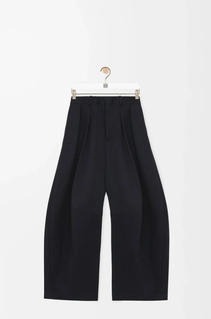 Barrel trousers in cotton and silk Black Barrel trousers in cotton and silk Black
