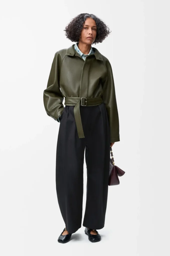 Barrel trousers in cotton and silk Black Barrel trousers in cotton and silk Black