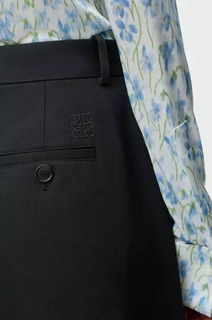 Barrel trousers in cotton and silk Black Barrel trousers in cotton and silk Black