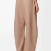 Barrel trousers in nappa lambskin Beige Barrel trousers in nappa lambskin Beige