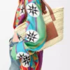 Basket bag in palm leaf and calfskin Natural/Tan
