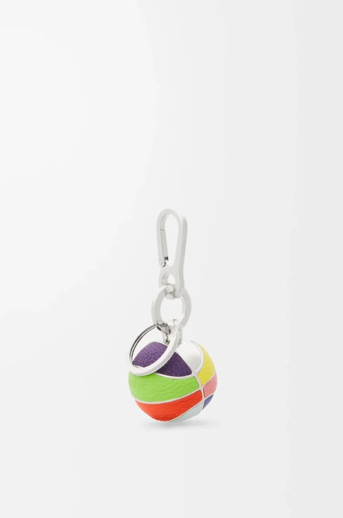Basketball charm in calfskin and metal Multicolor Basketball charm in calfskin and metal Multicolor