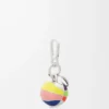 Basketball charm in calfskin and metal Multicolor Basketball charm in calfskin and metal Multicolor