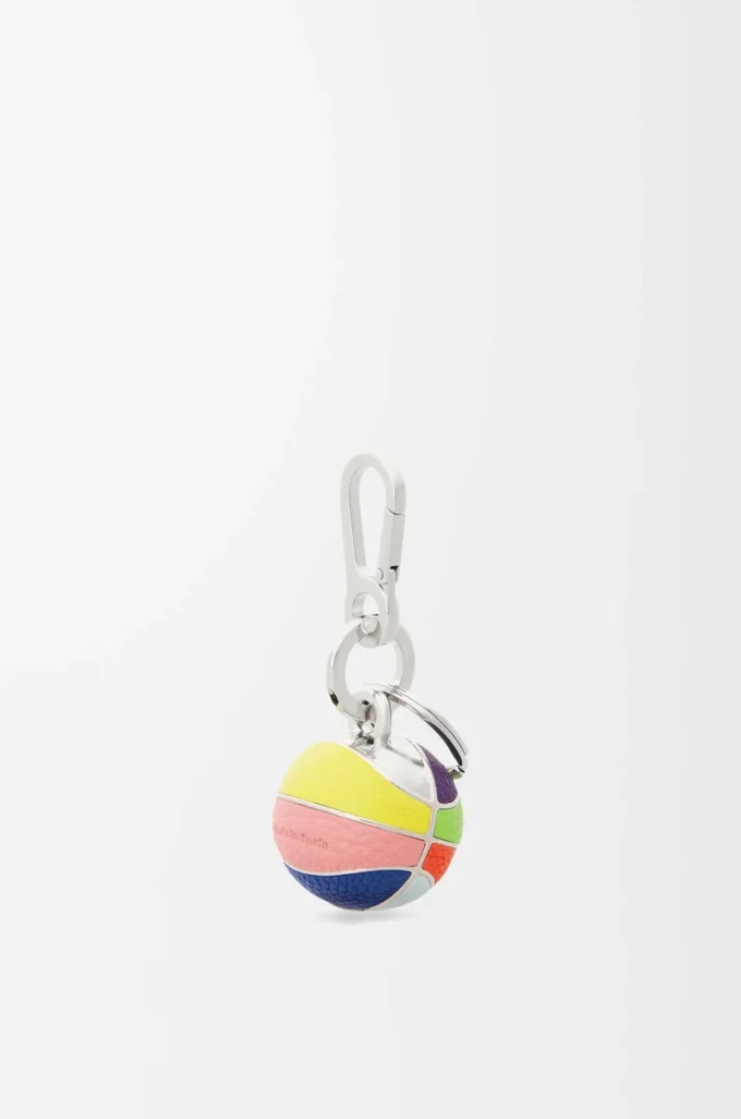 Basketball charm in calfskin and metal Multicolor Basketball charm in calfskin and metal Multicolor