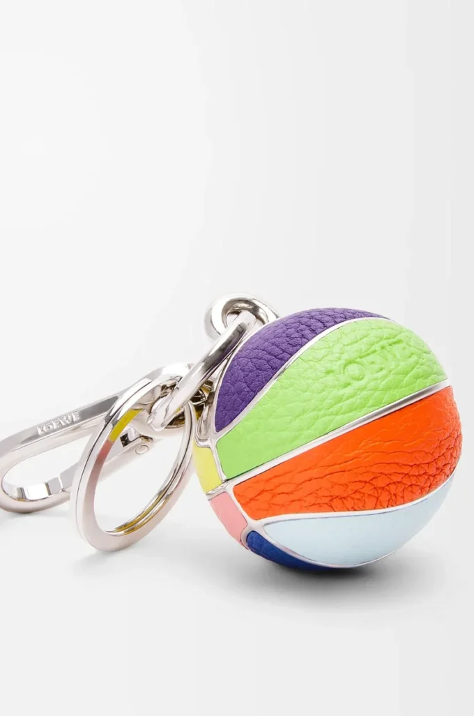 Basketball charm in calfskin and metal Multicolor Basketball charm in calfskin and metal Multicolor