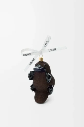 Bauble in blown glass Chocolate/Black