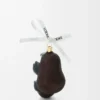 Bauble in blown glass Chocolate/Black