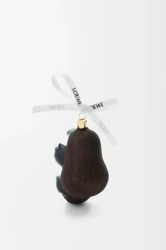 Bauble in blown glass Chocolate/Black