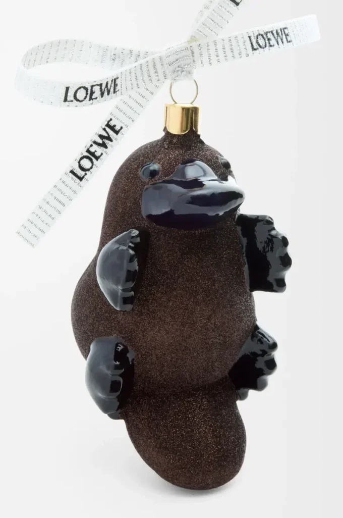 Bauble in blown glass Chocolate/Black