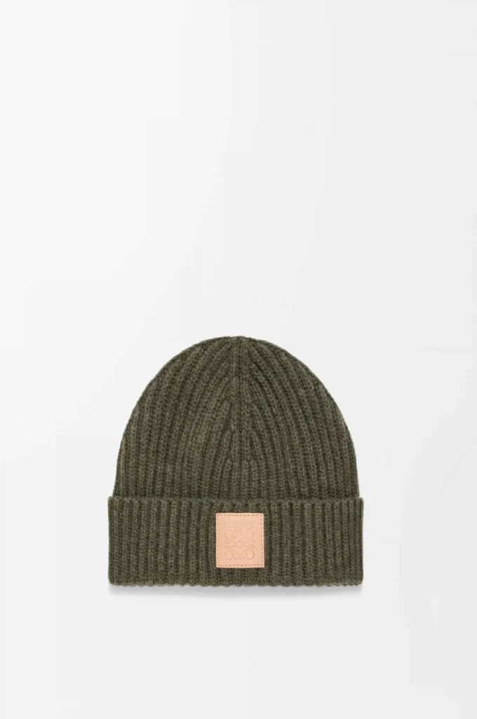 Beanie in cashmere Dark Khaki