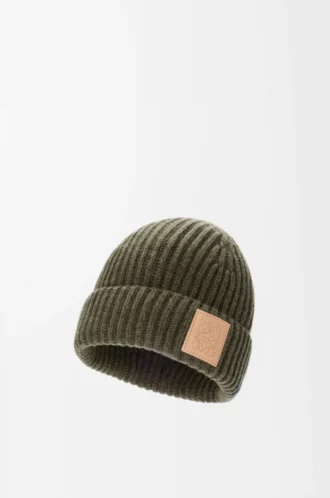 Beanie in cashmere Dark Khaki