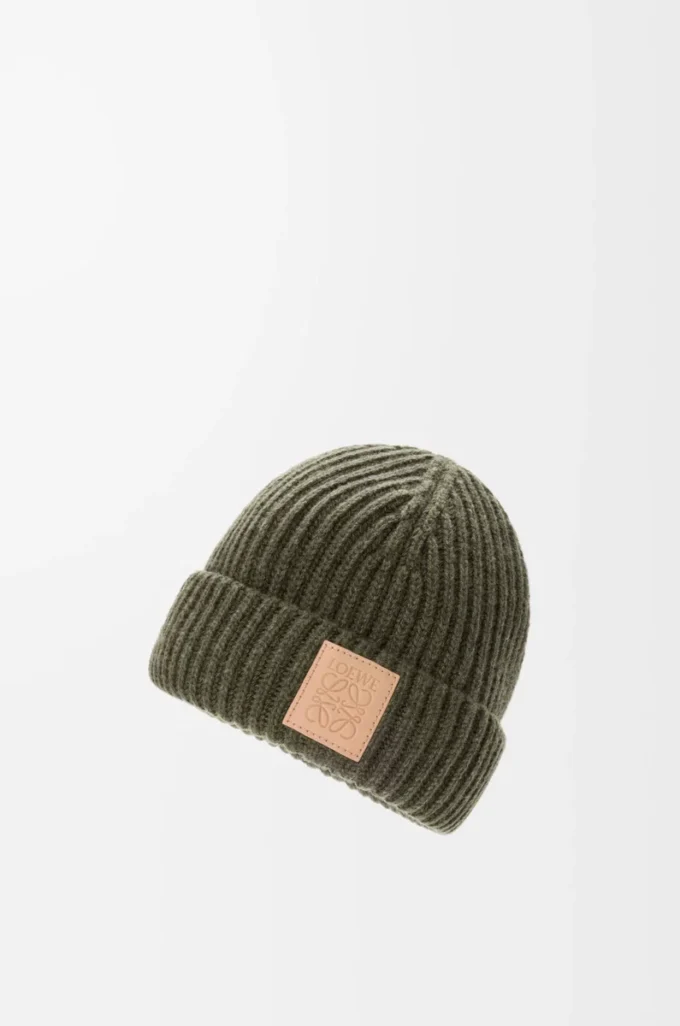Beanie in cashmere Dark Khaki