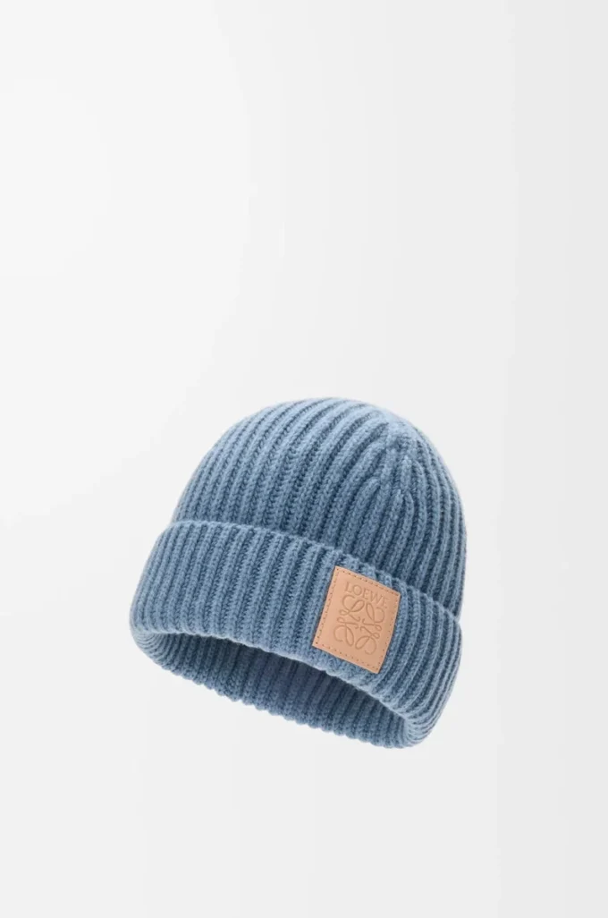 Beanie in cashmere Denim Blue
